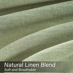 Elara Faux Linen Semi-Sheer Curtains, Set of 2