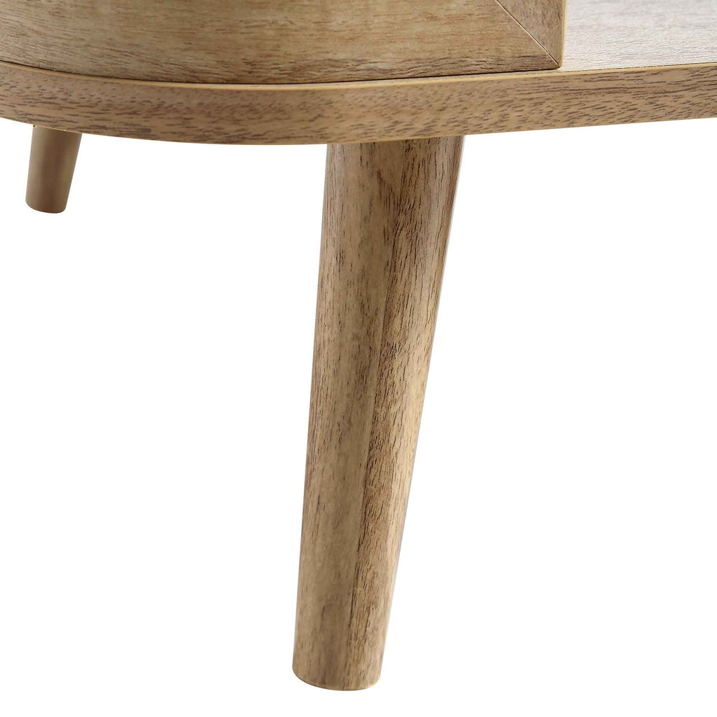 Izzy Curved Rattan Coffee Table — Natural