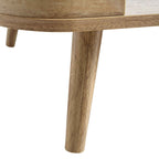 Izzy Curved Rattan Coffee Table — Natural