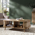 Izzy Curved Rattan Coffee Table — Natural