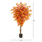 Faux Ficus Tree in Plastic Freestanding, 60 inch