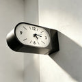 Kellan Black Curved Double-Sided Corner Wall Clock
