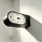 Kellan Black Curved Double-Sided Corner Wall Clock