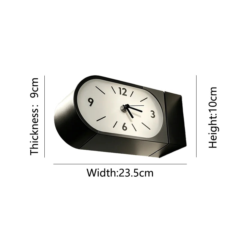 Kellan Black Curved Double-Sided Corner Wall Clock