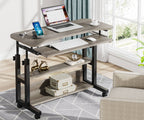 Adjustable Rolling Laptop Desk with Wireless Charging