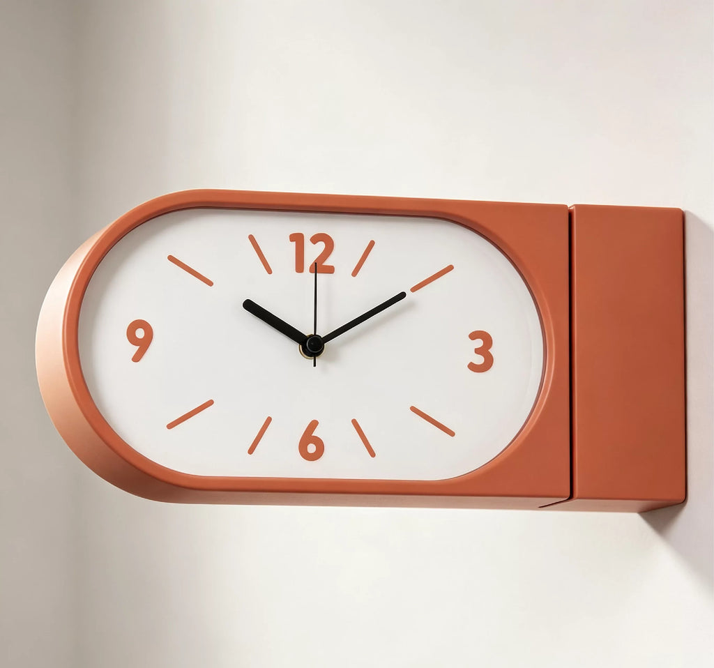 Briar Solid Wood Double-Sided Corner Wall Clock