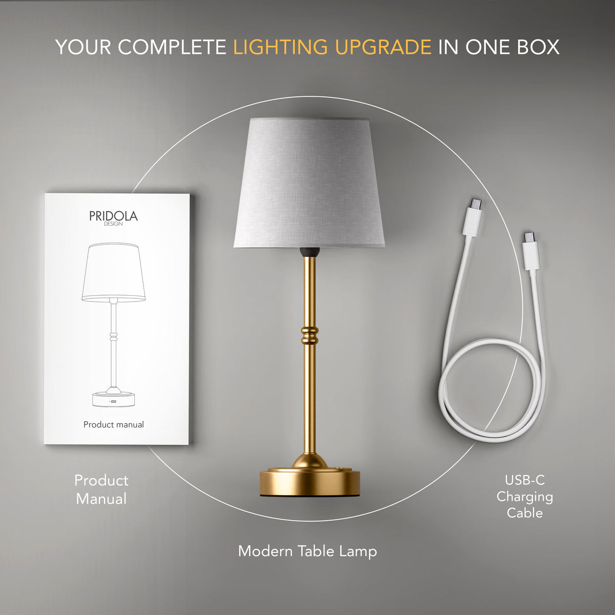 Ravellora Light Touch Modern Table Lamp