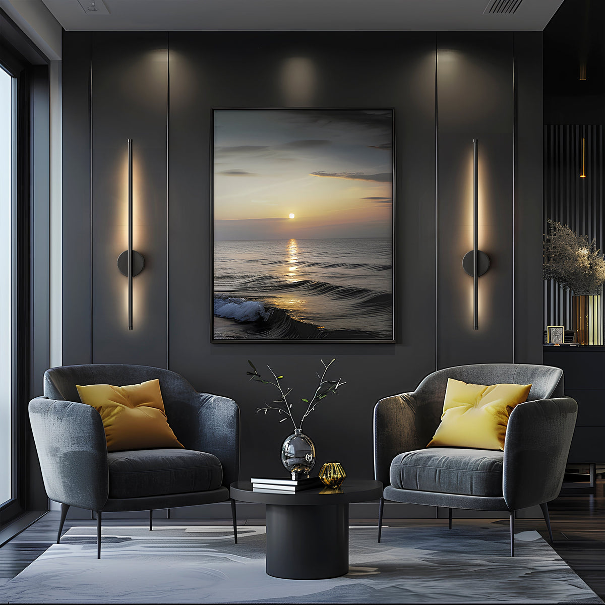 Ravellora Modern Wall Lights Set of 2 - LED Wall Sconce Bar