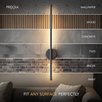 Ravellora Modern Wall Lights Set of 2 - LED Wall Sconce Bar