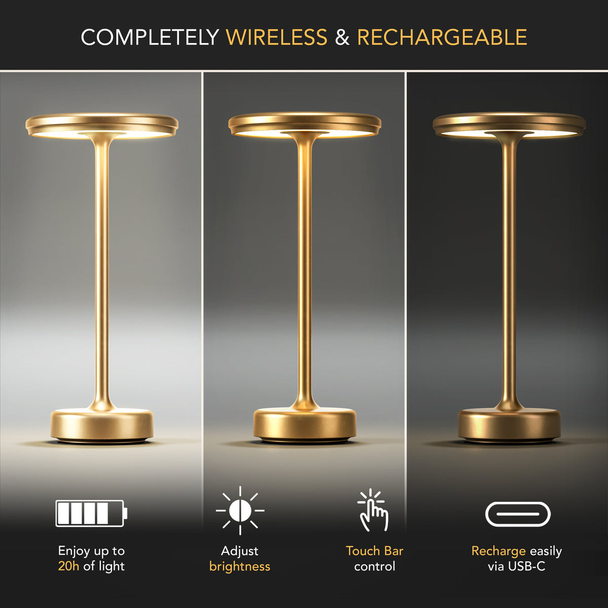 Ravellora Wireless & Dimmable Table Lamp