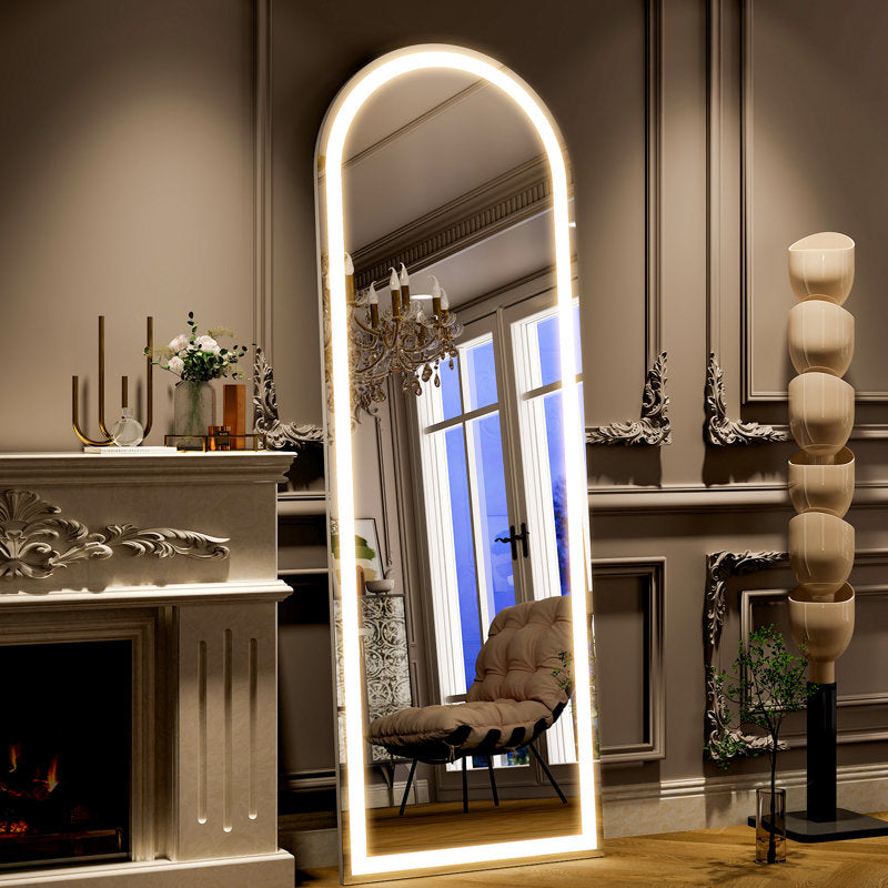 Lighted Full Length Mirror - White