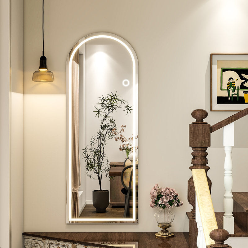 Lighted Full Length Mirror - White