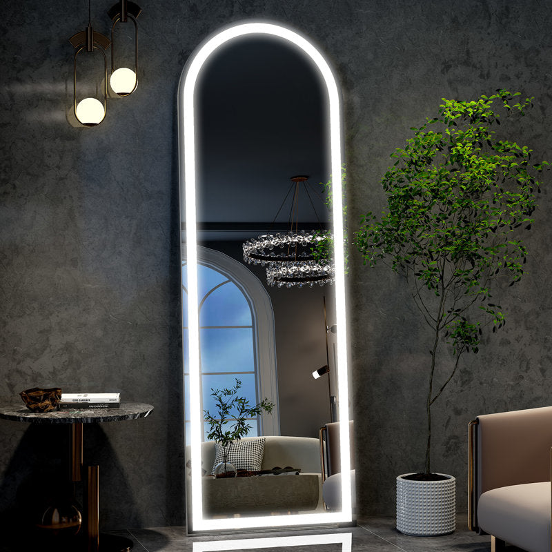 Lighted Full Length Mirror - White