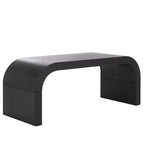 Melanija Curved Coffee Table, Black