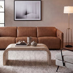 Melanija Curved Coffee Table, White
