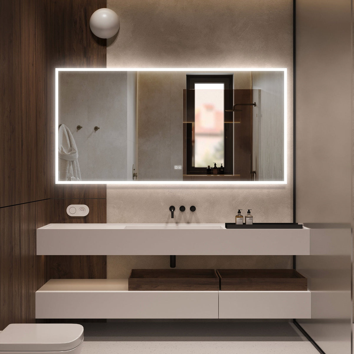 Neptune Oversized LED Mirror