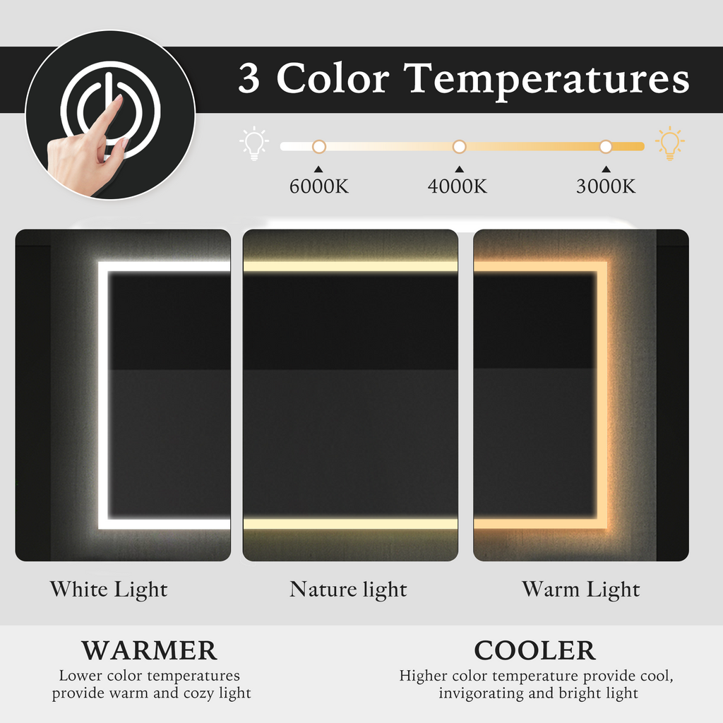 Neptune Oversized LED Mirror