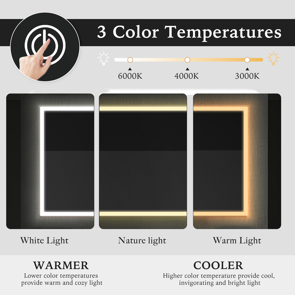 Neptune Oversized LED Mirror