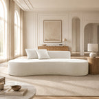 Nerio Boneless Curved Sofa, Ivory