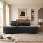 Nerio Boneless Curved Sofa, Charcoal