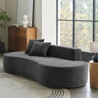 Nerio Boneless Curved Sofa, Charcoal