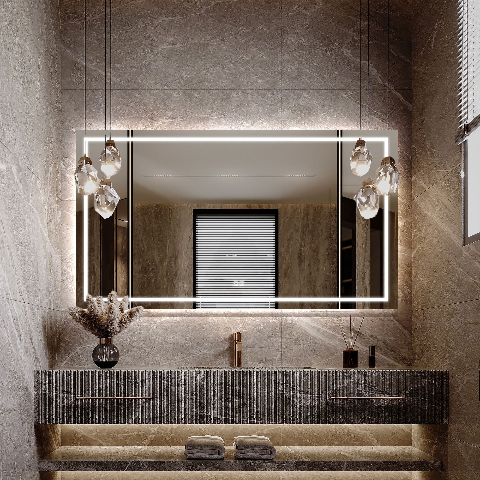 Polaris Oversized LED Mirror