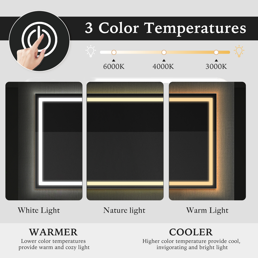 Polaris Oversized LED Mirror