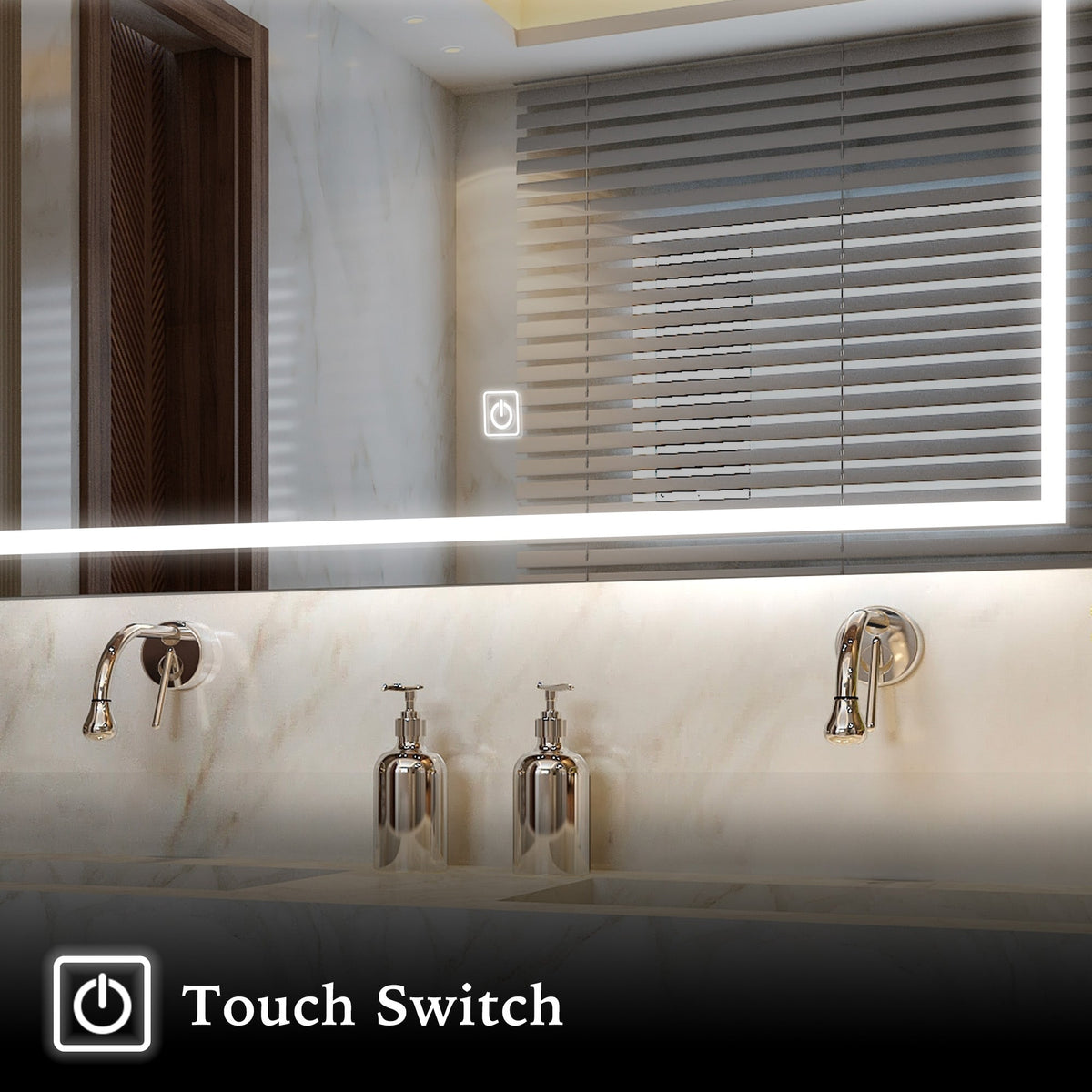 Polaris Oversized LED Mirror