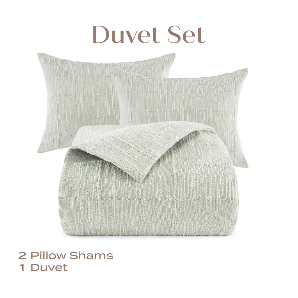 Lena Textured Portuguese Cotton Duvet Set