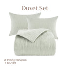 Lena Textured Portuguese Cotton Duvet Set