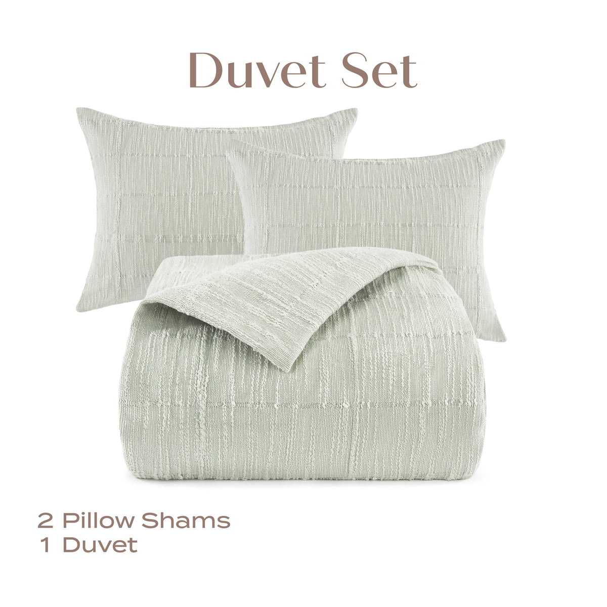 Lena Textured Portuguese Cotton Duvet Set