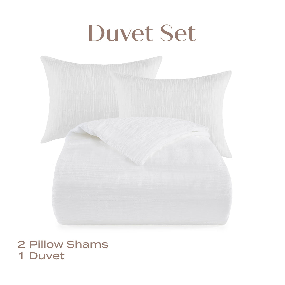 Lena Textured Portuguese Cotton Duvet Set