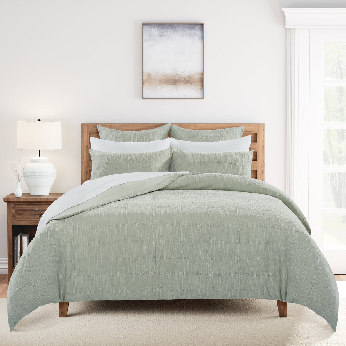 Lena Textured Portuguese Cotton Duvet Set