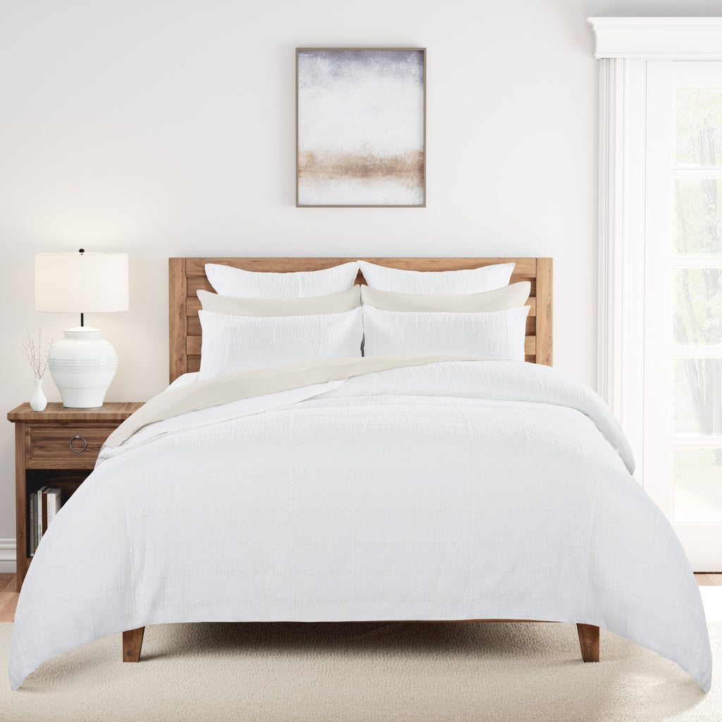 Lena Textured Portuguese Cotton Duvet Set