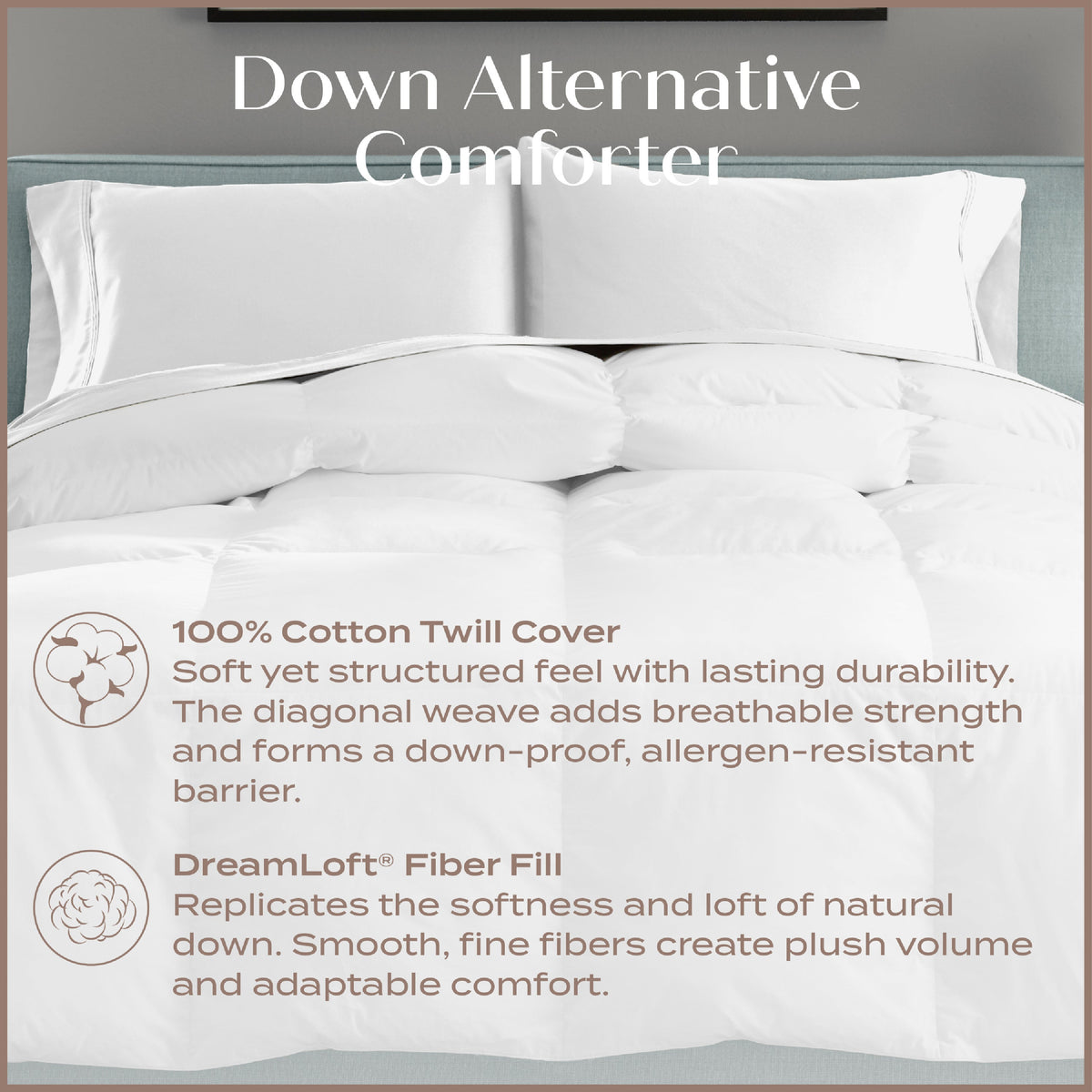Sloane Cotton Twill Down Alternative Comforter