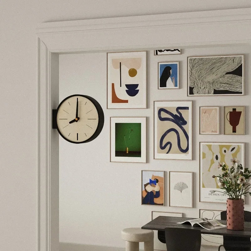 Odessa Round Double-Sided Corner Wall Clock