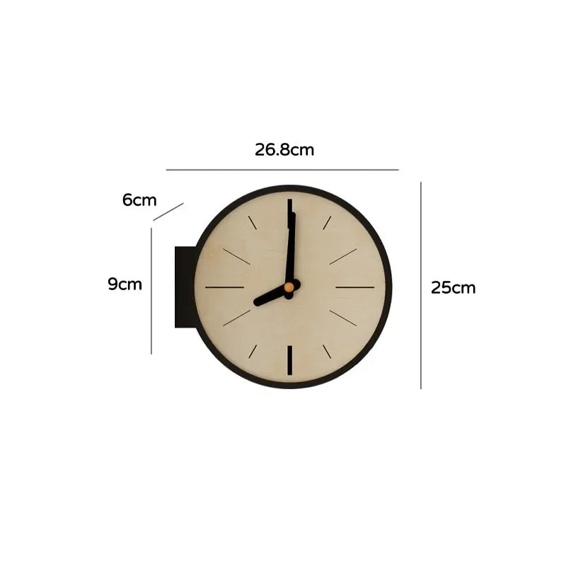 Odessa Round Double-Sided Corner Wall Clock