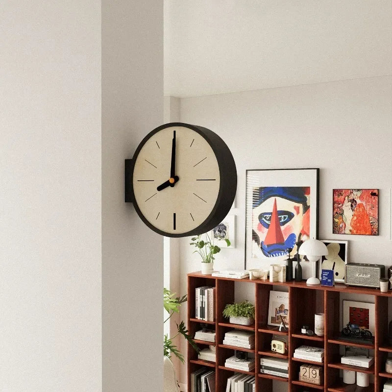 Odessa Round Double-Sided Corner Wall Clock