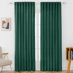 Delphine Semi-Sheer Linen Blend Curtains, Set of 2