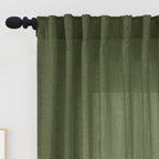 Delphine Semi-Sheer Linen Blend Curtains, Set of 2