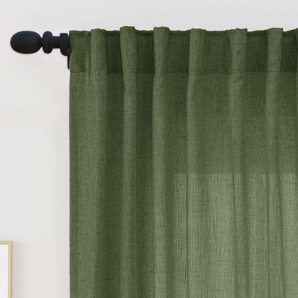 Delphine Semi-Sheer Linen Blend Curtains, Set of 2