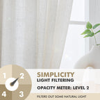 Delphine Semi-Sheer Linen Blend Curtains, Set of 2