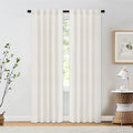 Delphine Semi-Sheer Linen Blend Curtains, Set of 2