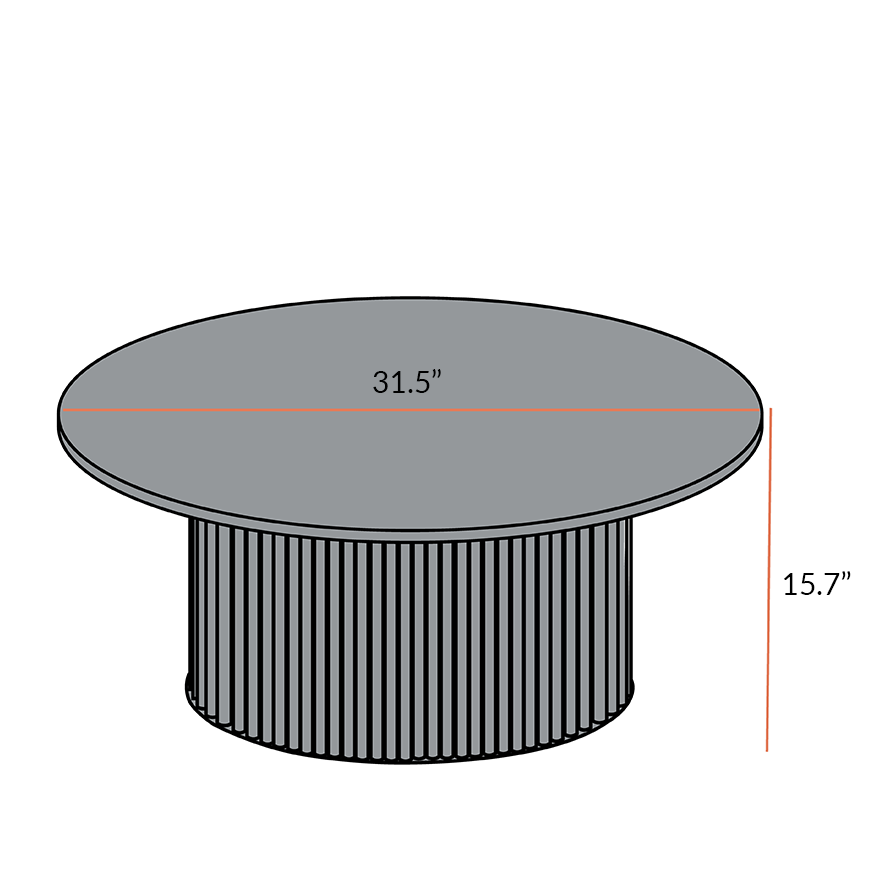 Maru Round Oak Pedestal Coffee Table — Oak