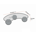 Sveti Curved Glass Coffee Table — Black