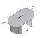 Maru Oval Coffee Table — Silver Oak