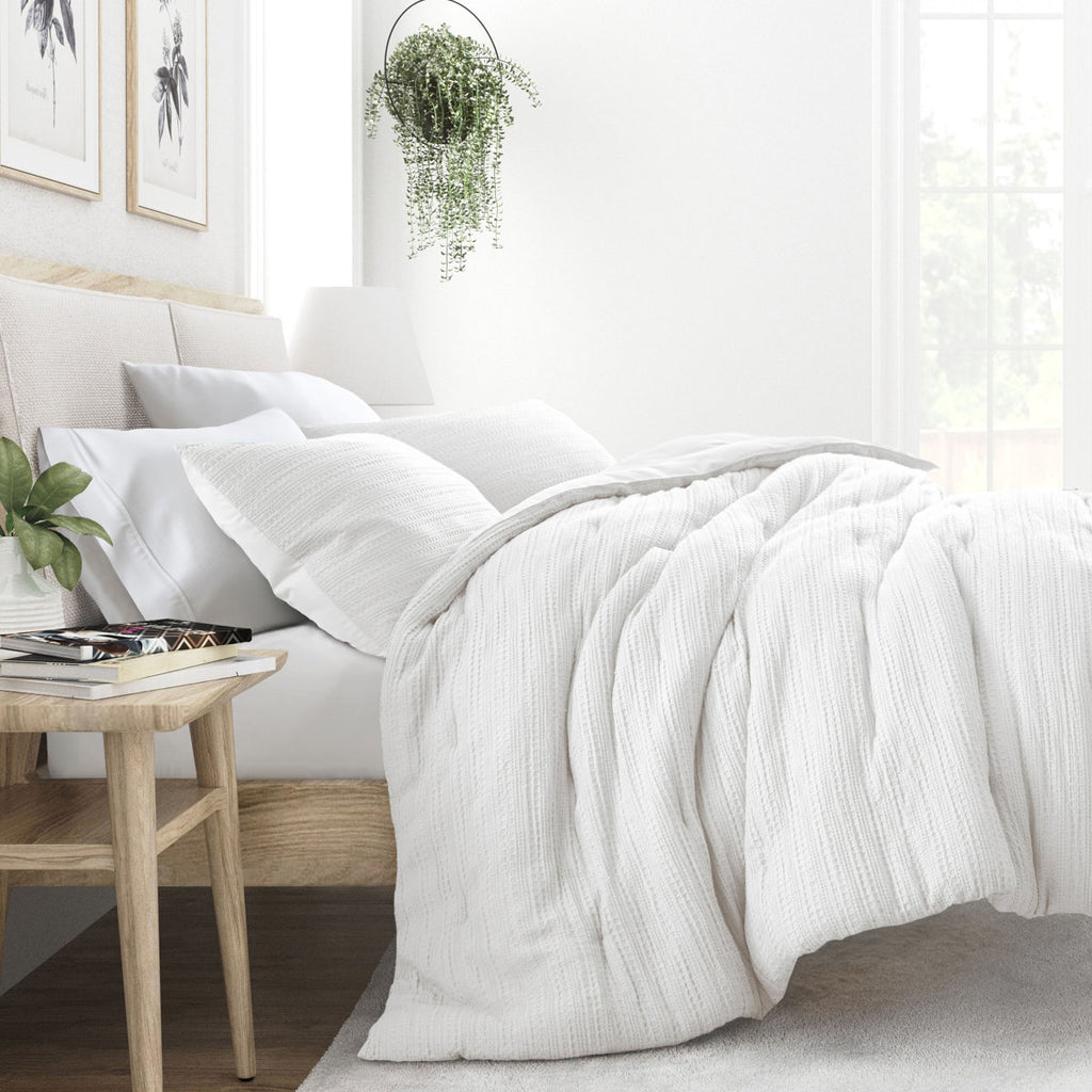 Linden Waffle Down Alternative Comforter Set