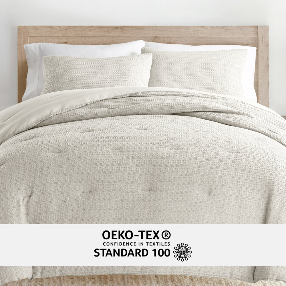 Linden Waffle Down Alternative Comforter Set