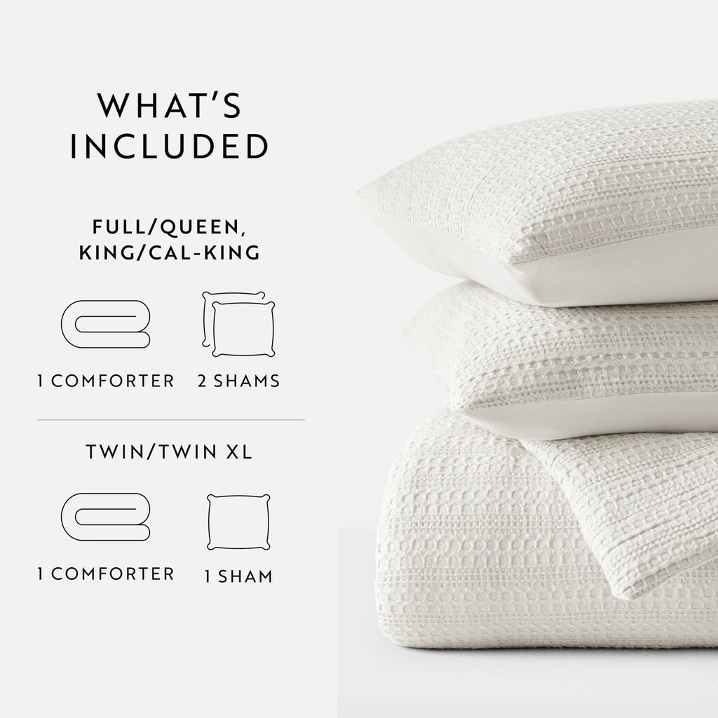 Linden Waffle Down Alternative Comforter Set
