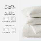 Linden Waffle Down Alternative Comforter Set